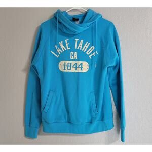 Outfitter Trading Co. Fleece Lake Tahoe Blue Hooded Sweatshirt